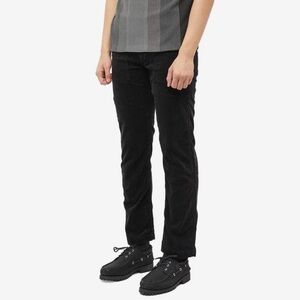 OrSlow Men’s Slim Fit Fatigue Japanese Corduroy Pants in Black Size Medium